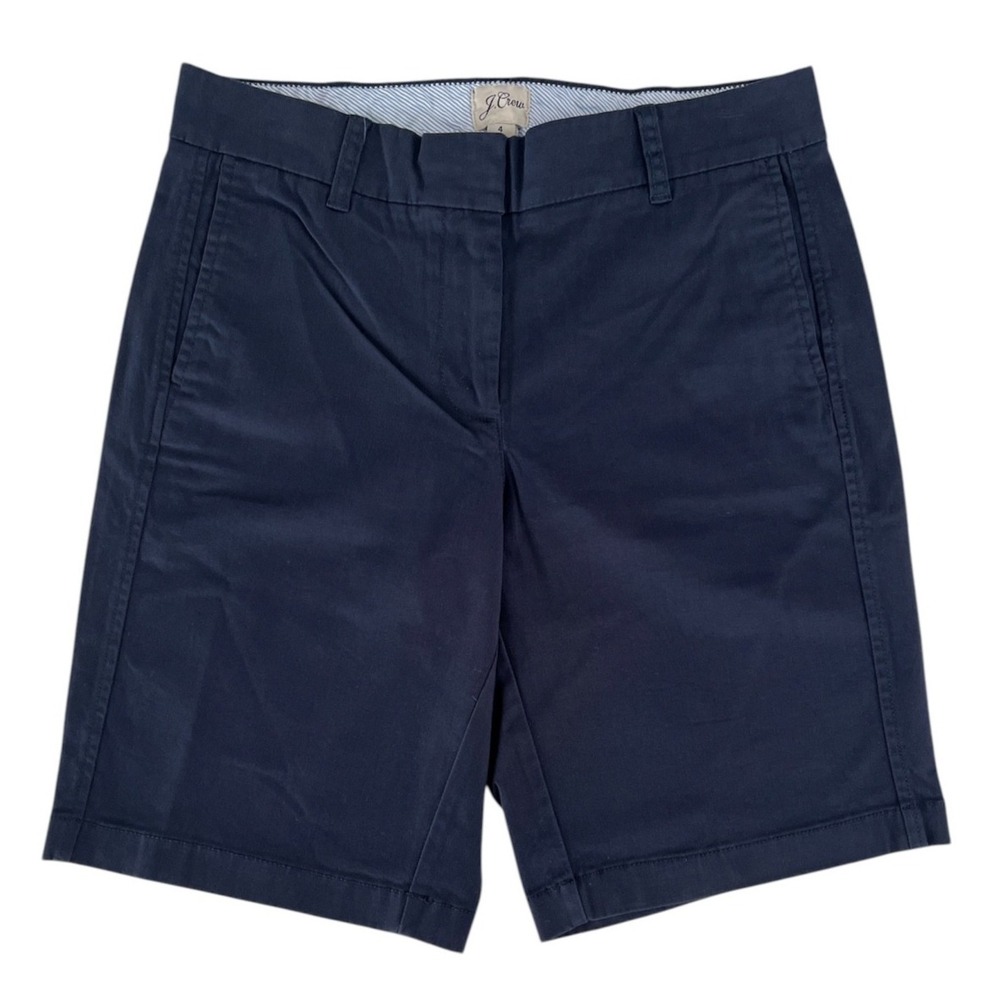 J.Crew Shorts 4 Chino Stretch Womens Navy Blue Classic Casual‎ Nautical NEW NWT